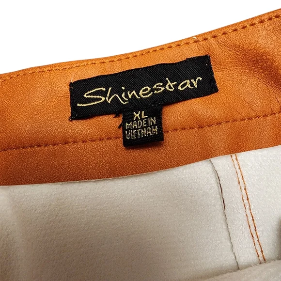 Shinestar Faux Leather Mini Skirt With Pockets Size XL - Picture 4 of 11